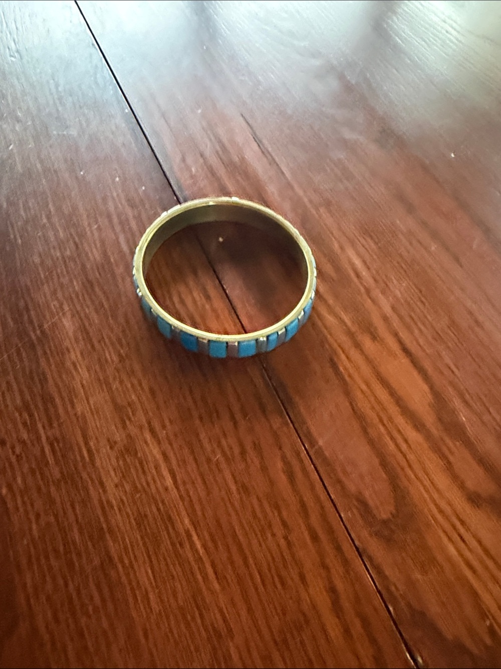 Gold-Tone Turquoise Enamel Bangle Bracelet - Women's Accessories